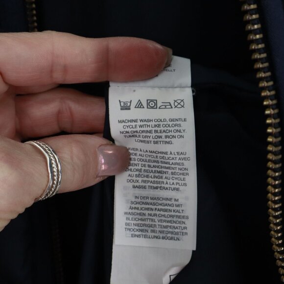 J.Crew Quilted Down Puffer Vest Women's XXS Navy Blue Classic Timeless Academia - Picture 7 of 14